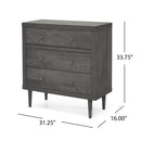 Nystrom Mid Century Modern 3 Drawer Chest by HouseOfZazla