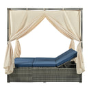 Adjustable Sun Bed With Curtain,High Comfort,With 3 Colors