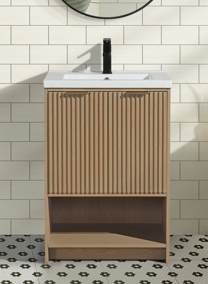 San Diego 24" Freestanding Bathroom Vanity Oak