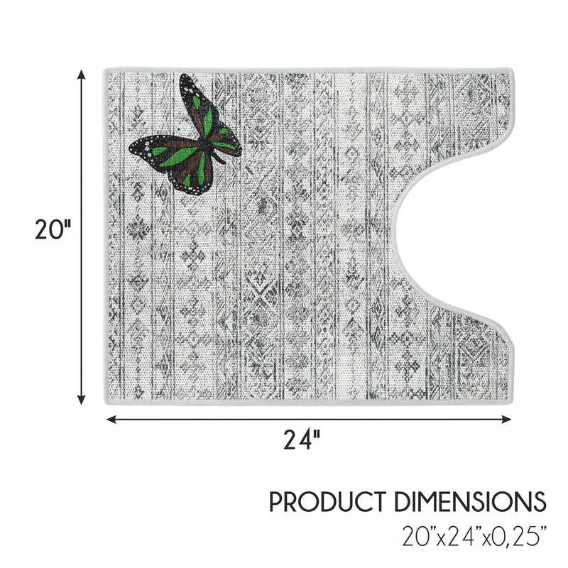 Arizona Design U Shape Bathroom Rug | 20”x24" | Multicolor