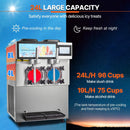 24L Commercial Double Cylinder Stainless Steel Slushy Machine With Touchscreen (SAK64125) by SAKSBY WHOLESALE