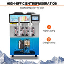24L Commercial Double Cylinder Stainless Steel Slushy Machine With Touchscreen (SAK64125) by SAKSBY WHOLESALE