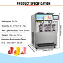 24L Commercial Double Cylinder Stainless Steel Slushy Machine With Touchscreen (SAK64125) by SAKSBY WHOLESALE