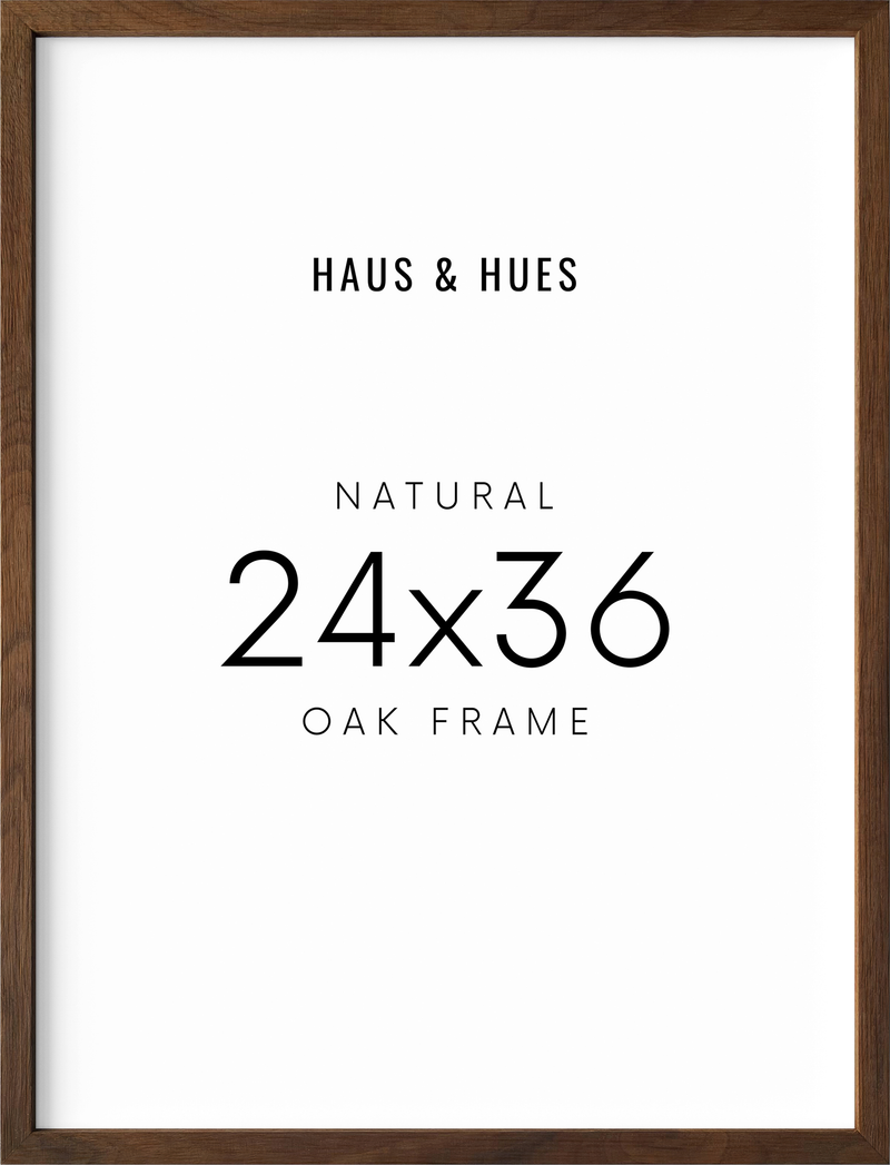 24x36 in, Set of 6, Walnut Oak Frame