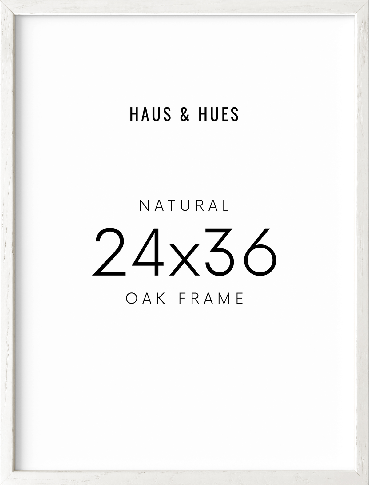 24x36, White Oak Plexi Frame