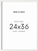 24x36 in, Set of 4, White Oak Frame