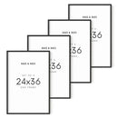 24x36 in, Set of 4, Black Oak Frame