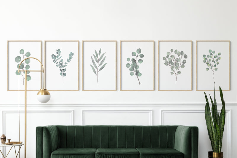 24x36 in, Set of 6, Beige Oak Frame