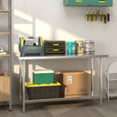 24 x 60 Inches Stainless Steel Kitchen Prep Work Table with Adjustable Undershelf by DirectDeals