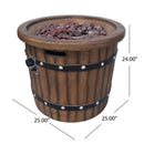 Alora 25" Round 40K BTU Liquid Propance Concrete Fire Pit (SAK88764)