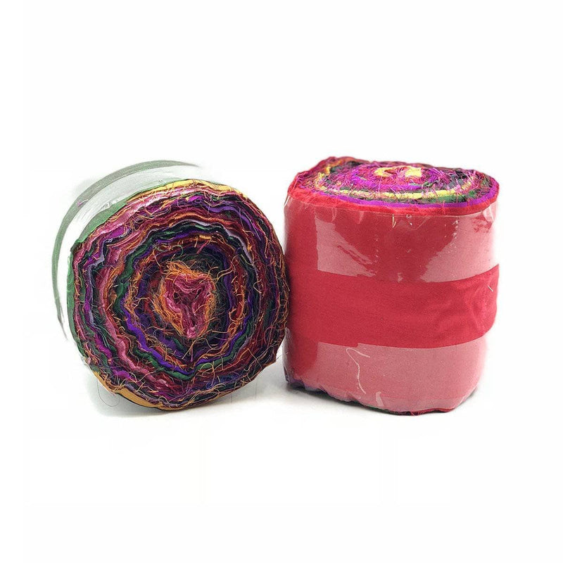 2.5" Inch Wide Sari Silk Ribbon Rolls