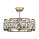 25" Modern Downrod Mount Crystal Fandelier with Lighting and Remote Control