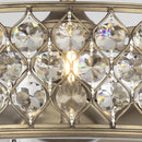 25" Modern Downrod Mount Crystal Fandelier with Lighting and Remote Control