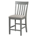 5-piece Counter Height Dining Table Set with Built-in Storage Shelves,Grey(OLD SKU W504S00143)