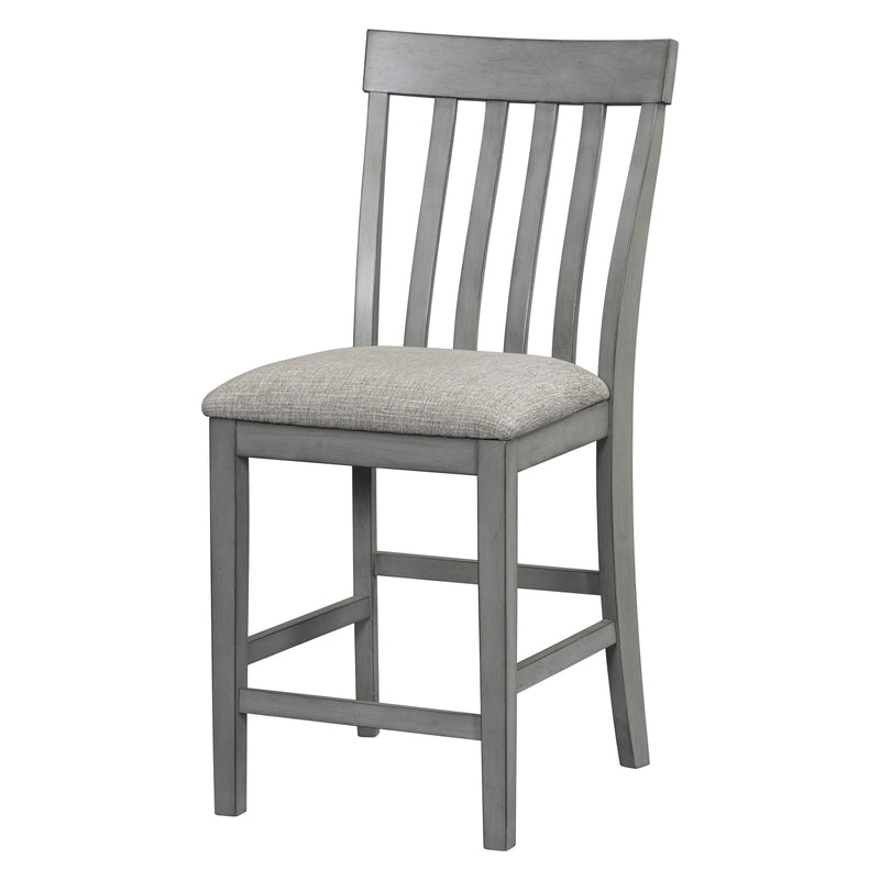 5-piece Counter Height Dining Table Set with Built-in Storage Shelves,Grey(OLD SKU W504S00143)