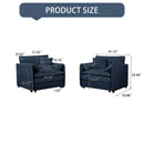 Modern Oversized Accent Chair, Comfy Single Sofa With Large Seat (Set of 2) by HouseOfZazla