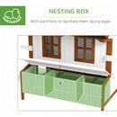 47" Chicken Coop Wooden Chicken House Rabbit Hutch Raised Poultry Cage Portable Hen Pen Backyard with Nesting Box and Handles