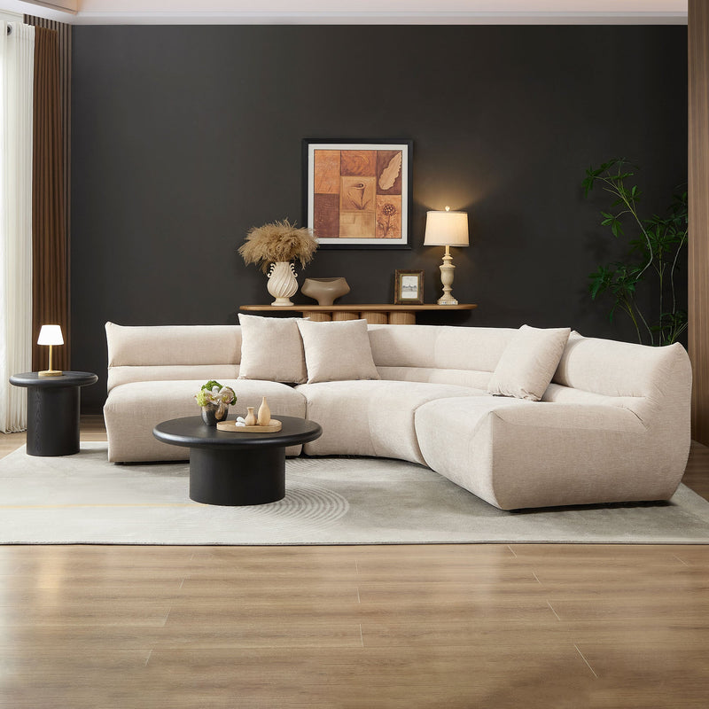 Modular Curved Sectional Sofa, 3-Piece Free-Form Configuration, photo 7 of 10