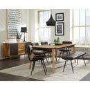Tufted Cushion Side Bench With Tapered Legs