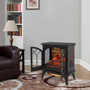 3D Flame Electric Infrared Quartz Fireplace Stove With Remote Control - Antique Black by HouseOfZazla