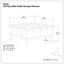 Dover - Multifunctional Lift Top Coffee Table Storage Ottoman by Unique Piece Furniture