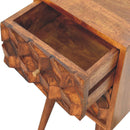 Mini Cube Carved 2 Drawer Nightstand by Unique Piece Furniture