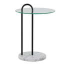 Claire - Contemporary / Glam Side Table - Black / Clear by HouseOfZazla
