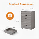 Modern 5 Drawer Dresser With Wheels by HouseOfZazla