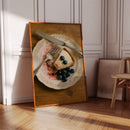 Blueberry Cheesecake on China Plate