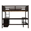 Loft Bed With Shelves With Desk by HouseOfZazla