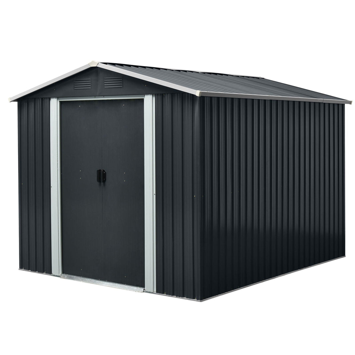 Outdoor Metal Storage Shed With Floor Base, photo 3 of 40