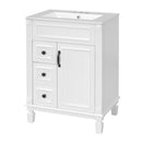 Bathroom Vanity With Sink, Compact Cabinet & 2 Drawers And Adjustable Shelf by HouseOfZazla