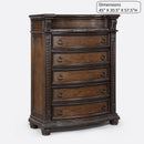 5 Drawer Tall Chest - Brown / Coffee