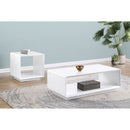Fletcher - 2 Piece Coffee And End Table Set - Gloss White by HouseOfZazla