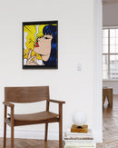 Woman smoking pop art