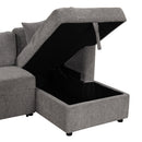 U-Shaped Sectional Sofa Pull Out Sofa Bed With Two USB Ports, Two Power Sockets, Three Back Pillows And A Storage Chaise For Living Room by HouseOfZazla