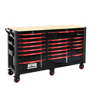Heavy Duty Tool Cart With 19 Drawers, Tools Not Included, Mobile Storage For Workshop Or Laboratory - Black / Red by HouseOfZazla