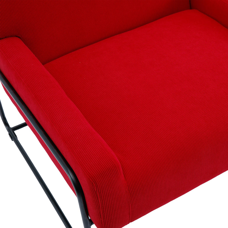 Accent Chair - Modern Industrial Slant Armchair with Metal Frame - Premium High Density Soft Single chair for Living Room Bedroom