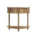 Half Moon Console Table For Living Room - Walnut by HouseOfZazla