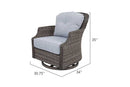 2 Tenaya Wicker Swivel Rocking Chair