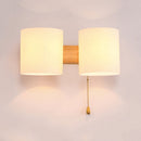 GobekUsa Cylinder Shade Frosted Glass Japanese Wall Lamp - Beige Bedroom Wall Lighting