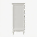 5 Drawer Tall Wide Chest Of Drawers - White by HouseOfZazla