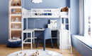 Loft Bed With Shelves With Desk by HouseOfZazla