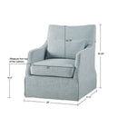 Traditional Design London Skirted Swivel Chair by Unique Piece Furniture