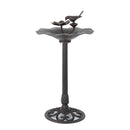 Lancaster Outdoor Aluminum and Iron Top Bird Bath with Iron Base, Bronze by HouseOfZazla