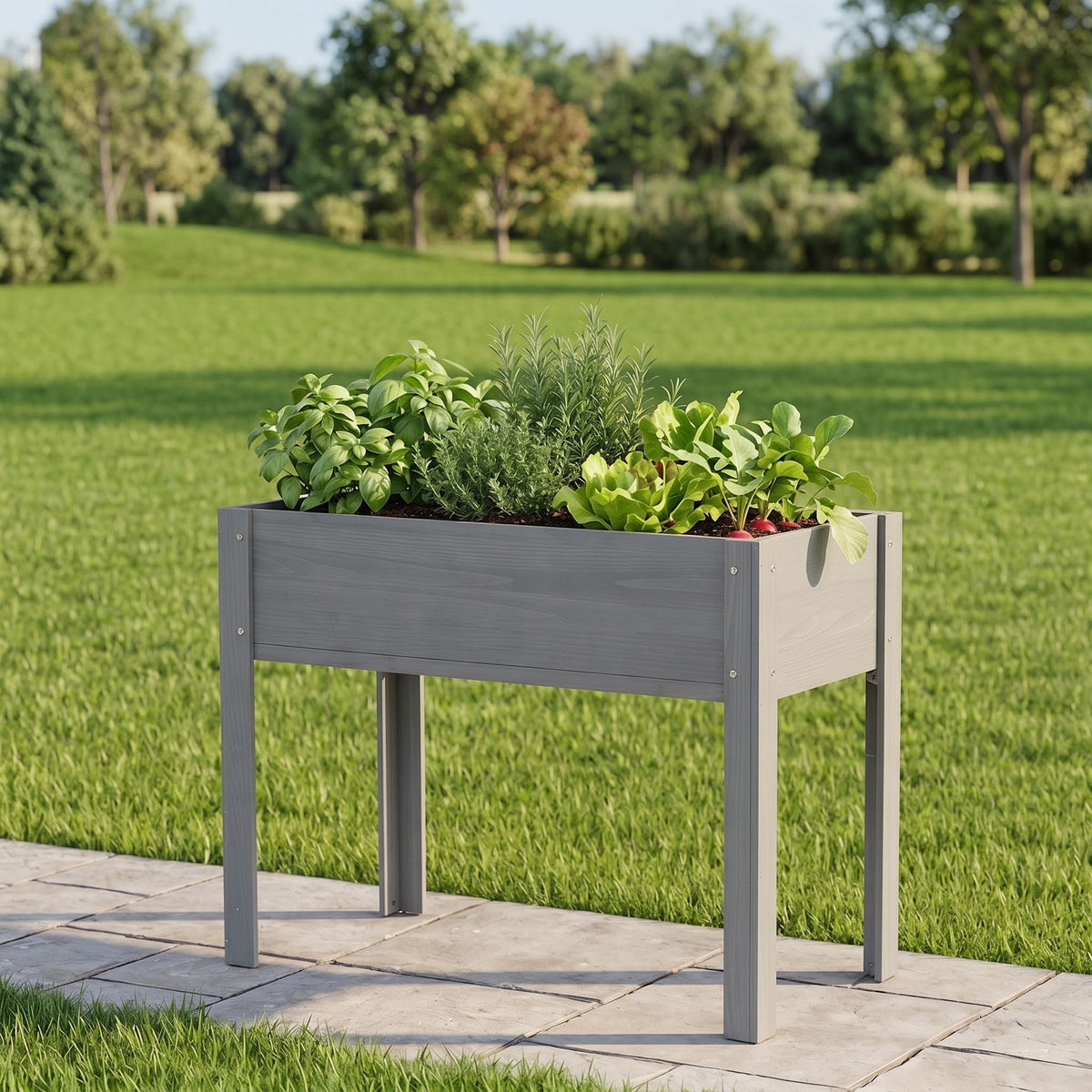 Raised Garden Bed With Legs, Elevated Planter Box For Outdoor Plants, photo 7 of 40