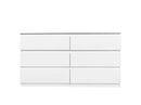 6 Drawer Double Dresser for Bedroom Living Room Hallway,white