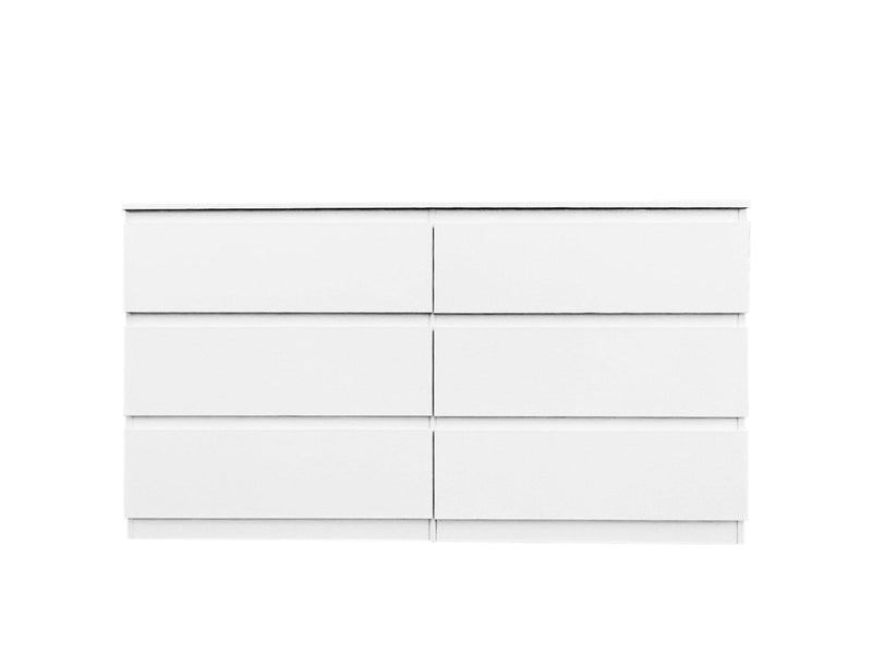 6 Drawer Double Dresser for Bedroom Living Room Hallway,white