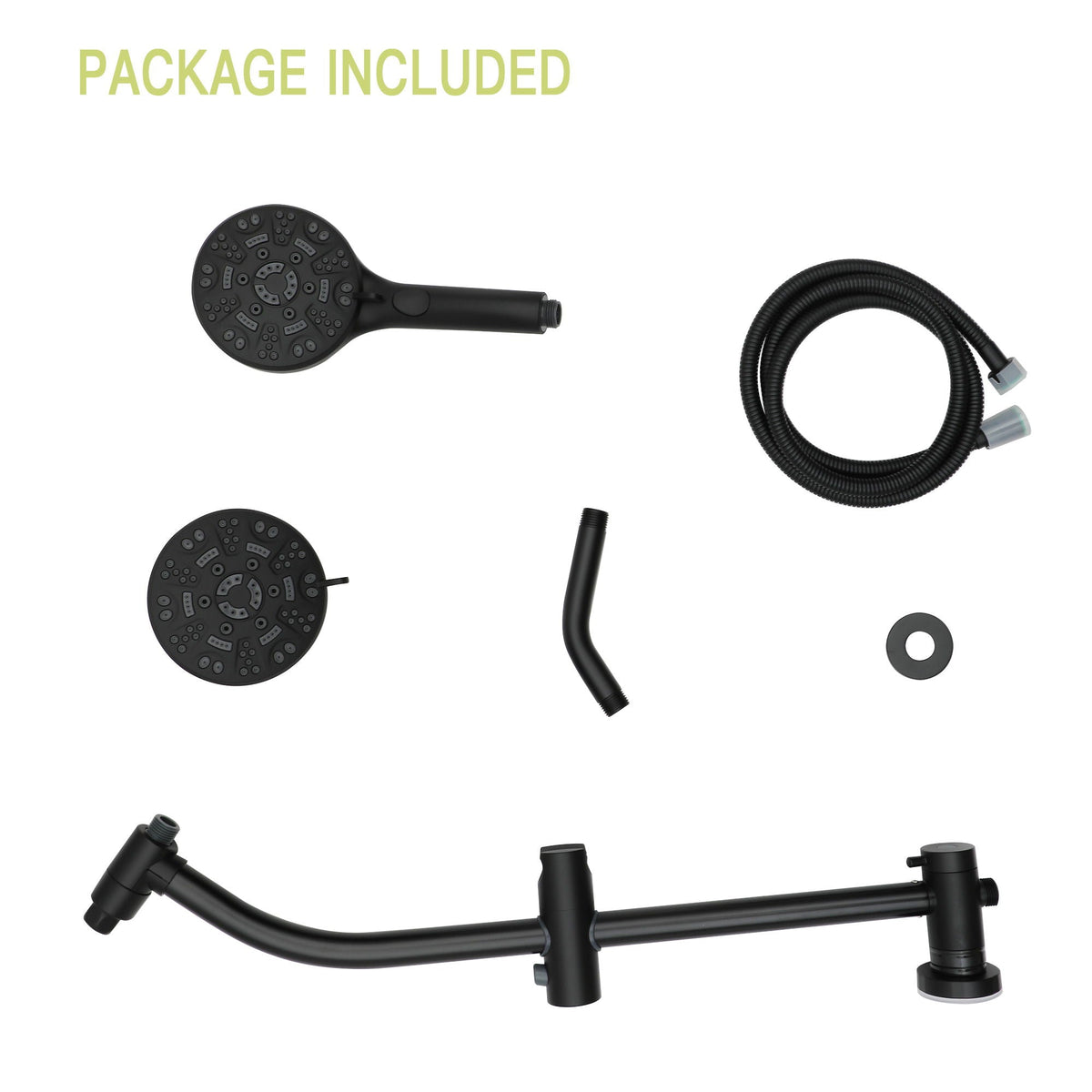 Multi Function Dual Shower Head System With 4.7" Rain Showerhead, 8 Function Hand Shower, Adjustable Slide Bar, photo 8 of 25