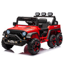 24V Ride On Large PickUp Truck car for Kids,ride On 4WD Toys with Remote Control,Parents Can Assist in Driving,Bluetooth music version,Pickup truck design with spacious storage in the rear.